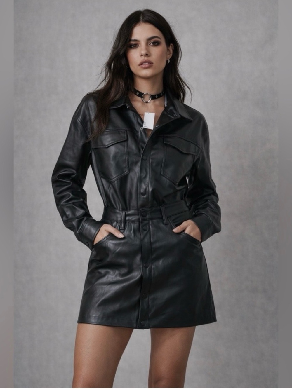 Pistola Nina Faux Leather Dress